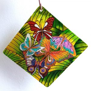 mariposas pintadas a mano - muiska hispánica -frontal